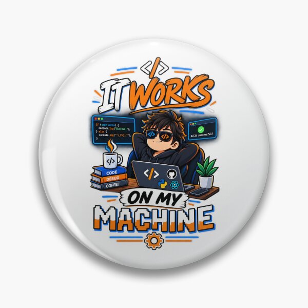 Item preview, It Works On My Machine Programmer Humor designed and sold by ZELVUNO.