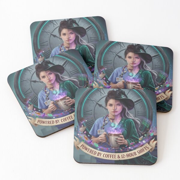 Item preview, Nurse Witch Powered By Coffee 12 Hour Shifts designed and sold by Mido-artister.