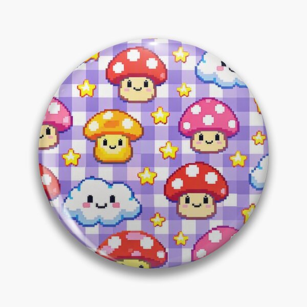 Item preview, Aesthetic Pastel Mushroom Kingdom Seamless Pattern Art designed and sold by Ink-verse-.