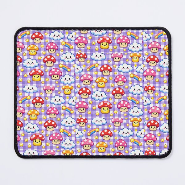 Item preview, Aesthetic Pastel Mushroom Kingdom Seamless Pattern Art designed and sold by Ink-verse-.