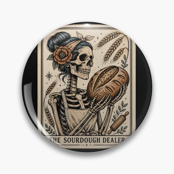 Item preview, Sourdough Baker Tarot Card, Funny Vintage Homemaker Baking, Halloween Homemaker designed and sold by Cchotlan.