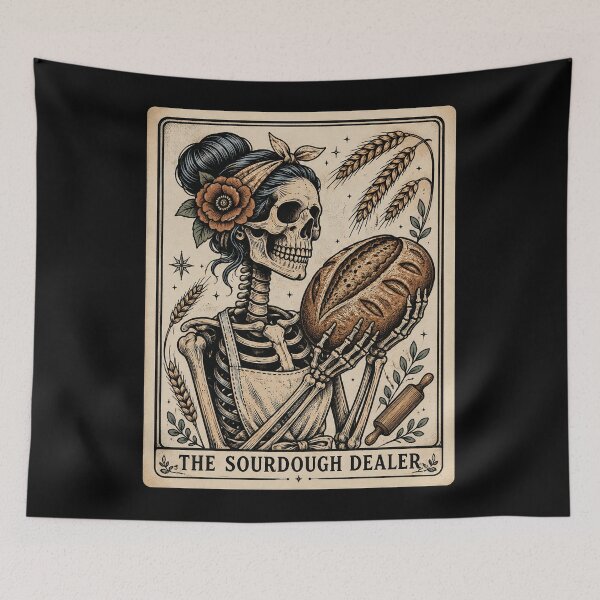 Item preview, Sourdough Baker Tarot Card, Funny Vintage Homemaker Baking, Halloween Homemaker designed and sold by Cchotlan.