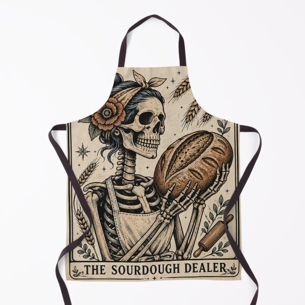 Item preview, Sourdough Baker Tarot Card, Funny Vintage Homemaker Baking, Halloween Homemaker designed and sold by Cchotlan.