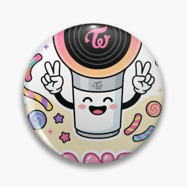 Item preview, Cute Candy Lightstick Kawaii Twice Fan Art designed and sold by kpopbuzzer.