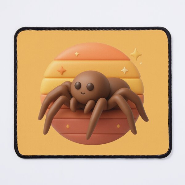 Item preview, Cute 3D Clay Spider Retro Sunset Kawaii Tarantula Bug Lover Art designed and sold by MarCinu Art.