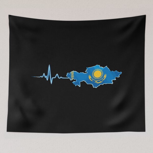 Item preview, Kazakhstan Flag ECG Heartbeat T-Shirt designed and sold by Pineapple-Tree.