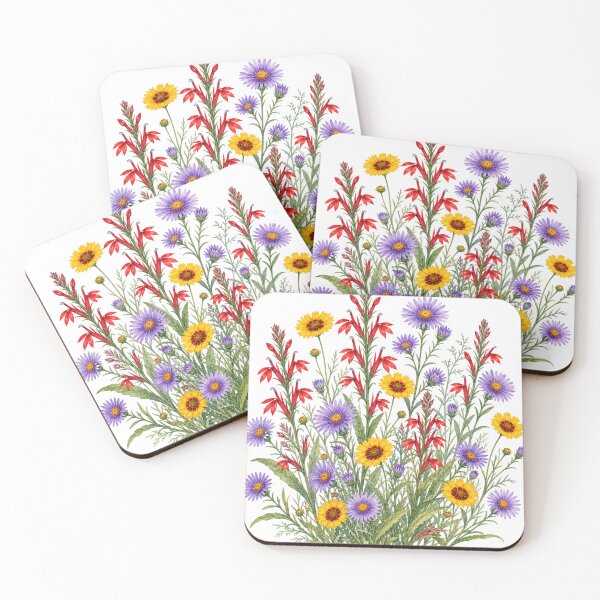 Item preview, Wildflowers in Red, Yellow, and Blue designed and sold by cbfineart.