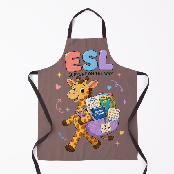 Item preview, ESL Support Giraffe Retro Design designed and sold by MOCH- ART.