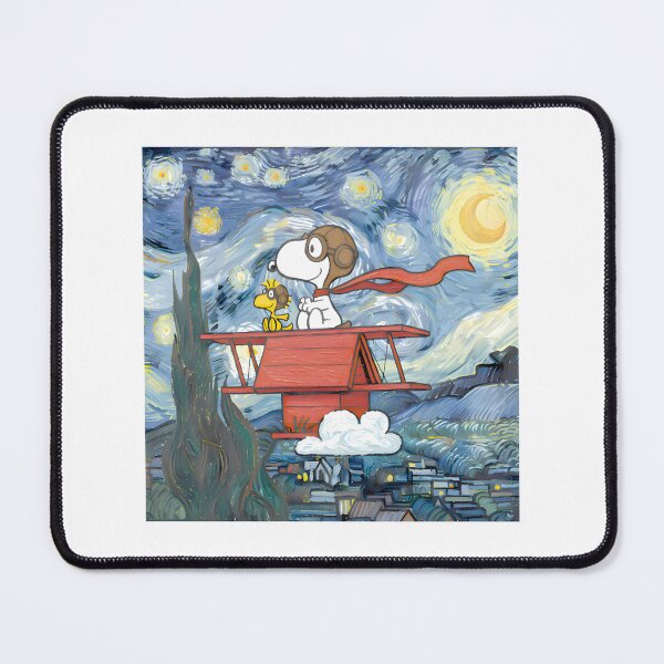 Item preview, Snoopy And Woodstock Flying Adventure Starry Night M PERFECT GIFT FOR YOU AND FRIENDS designed and sold by kimcstein.