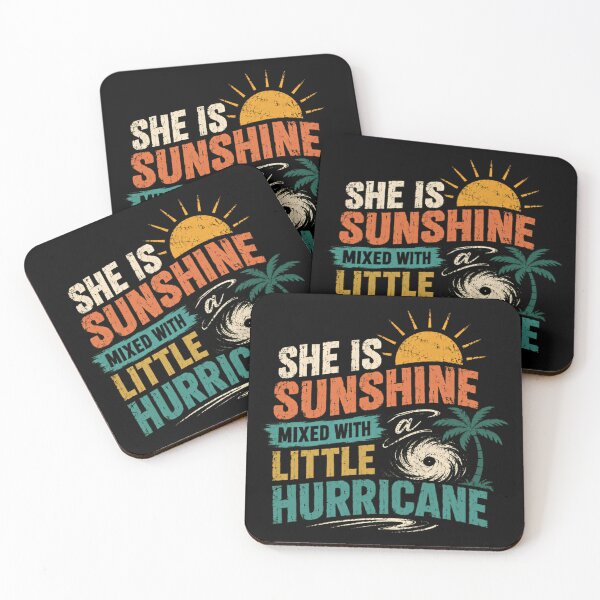 Item preview, She Is Sunshine Mixed With A Little Hurricane Sassy Woman Quote Gift designed and sold by SkeletonsDanger.