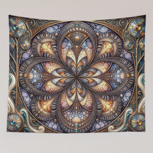 Item preview, Fractal Stained-Glass Rosette Kaleidoscope designed and sold by Frackxion.