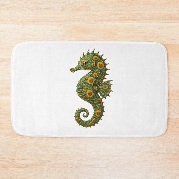 Item preview, Sunflower Seahorse | Ocean Sunflower Art Collection designed and sold by Zaru Art Studio.