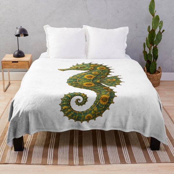 Item preview, Sunflower Seahorse | Ocean Sunflower Art Collection designed and sold by Zaru Art Studio.
