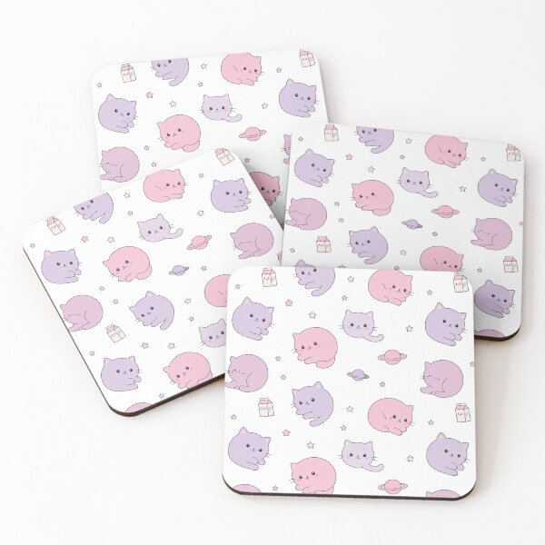 Item preview, Cute Kawaii Space Cats & Planets Seamless Pattern designed and sold by Dabis26.