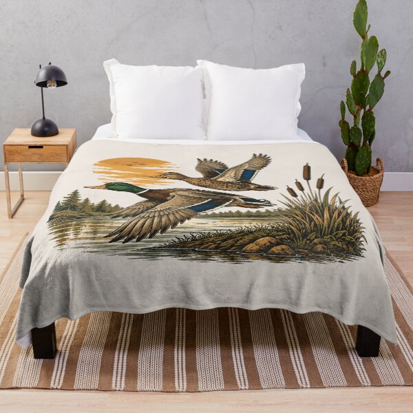 Item preview, Retro Flying Mallard Duck, Classic Waterfowl Hunting, Vintage Wetland Wildlife Nature designed and sold by Cchotlan.