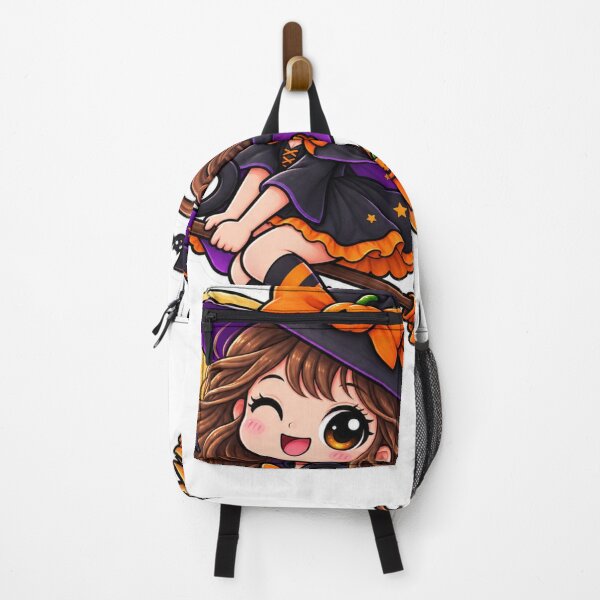 Item preview, Cute Halloween Witch Girl Flying With Black Cat Sticker designed and sold by Genzfirevibes.