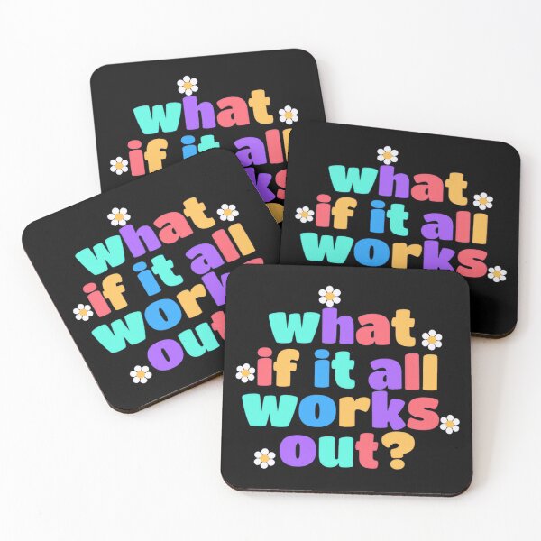 Item preview, What If It All Works Out? Optimism Manifestation Positive Thinking Inspirational Quote designed and sold by SkeletonsDanger.