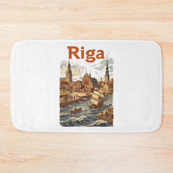 Item preview, Riga 1800: Vintage Livonian Hanseatic City Retro Design designed and sold by Pineapple-Tree.