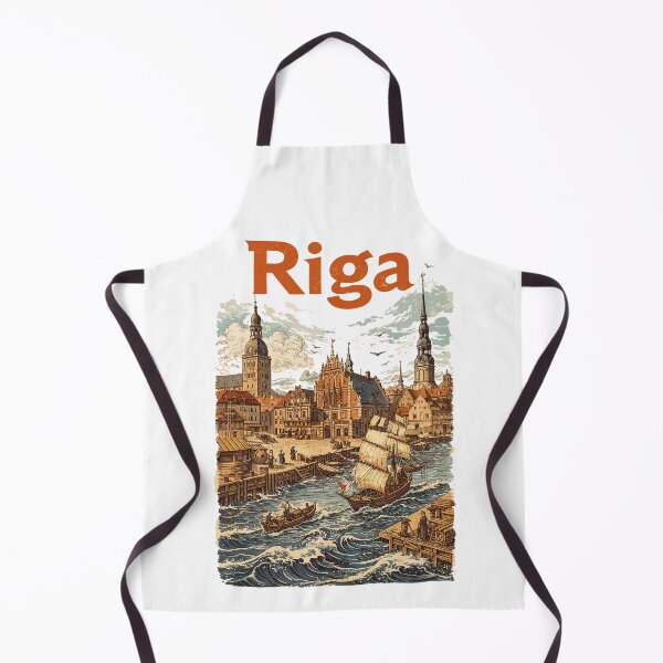 Item preview, Riga 1800: Vintage Livonian Hanseatic City Retro Design designed and sold by Pineapple-Tree.