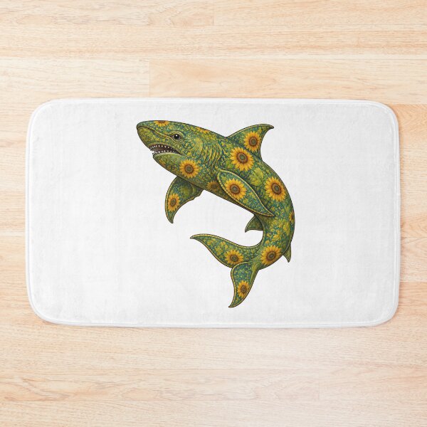 Item preview, Sunflower Shark | Ocean Sunflower Art Collection designed and sold by Zaru Art Studio.