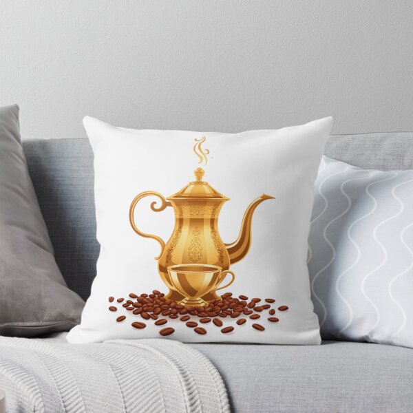Item preview, Golden Arabic Dallah Coffee & Calligraphy Art designed and sold by Mamamonir.