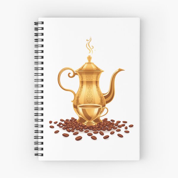 Item preview, Golden Arabic Dallah Coffee & Calligraphy Art designed and sold by Mamamonir.