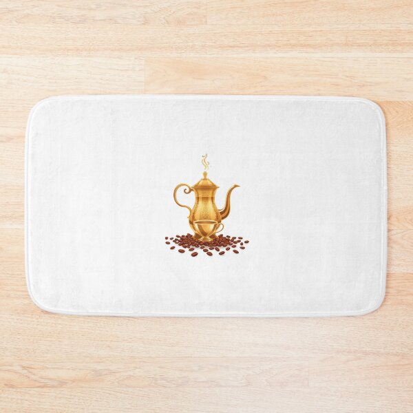 Item preview, Golden Arabic Dallah Coffee & Calligraphy Art designed and sold by Mamamonir.