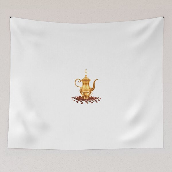Item preview, Golden Arabic Dallah Coffee & Calligraphy Art designed and sold by Mamamonir.