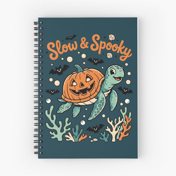 Item preview, "Slow & Spooky" Pumpkin Shell Turtle Halloween Coastal Design designed and sold by Sea Gem.