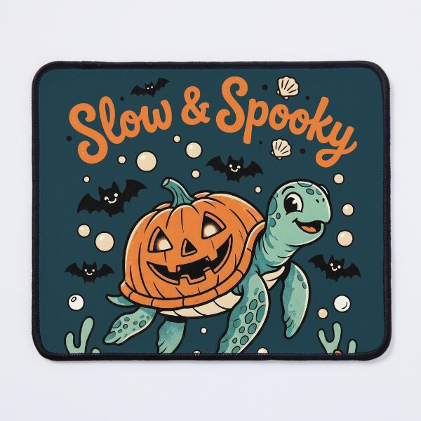 Item preview, "Slow & Spooky" Pumpkin Shell Turtle Halloween Coastal Design designed and sold by Sea Gem.