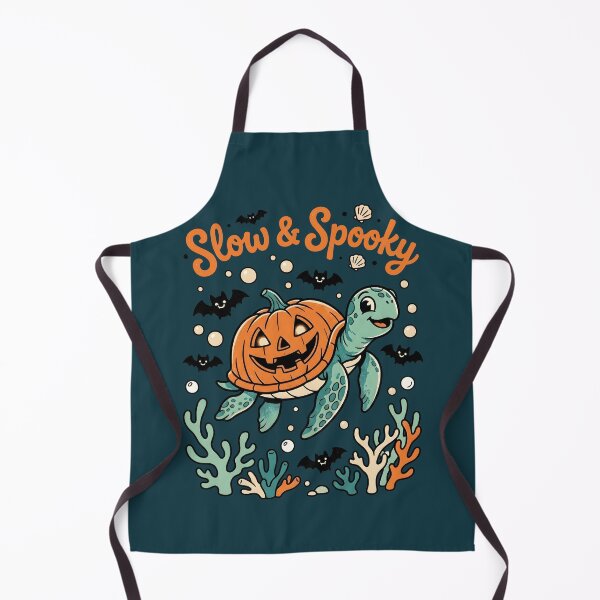 Item preview, "Slow & Spooky" Pumpkin Shell Turtle Halloween Coastal Design designed and sold by Sea Gem.