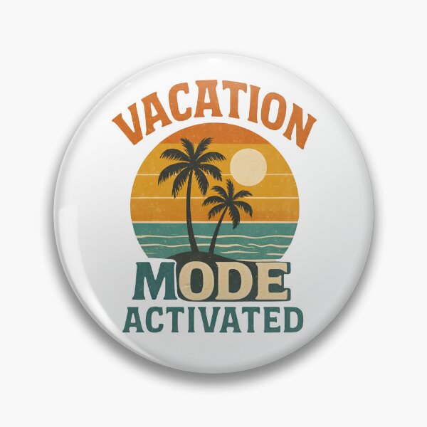 Item preview, Vacation Mode Activated Retro Sunset Palm Trees Beach designed and sold by Photo-Sphere101.