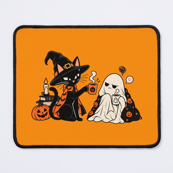 Item preview, Cute Witch Black Cat Coffee Grumpy Ghost Halloween Gift designed and sold by Artycom.