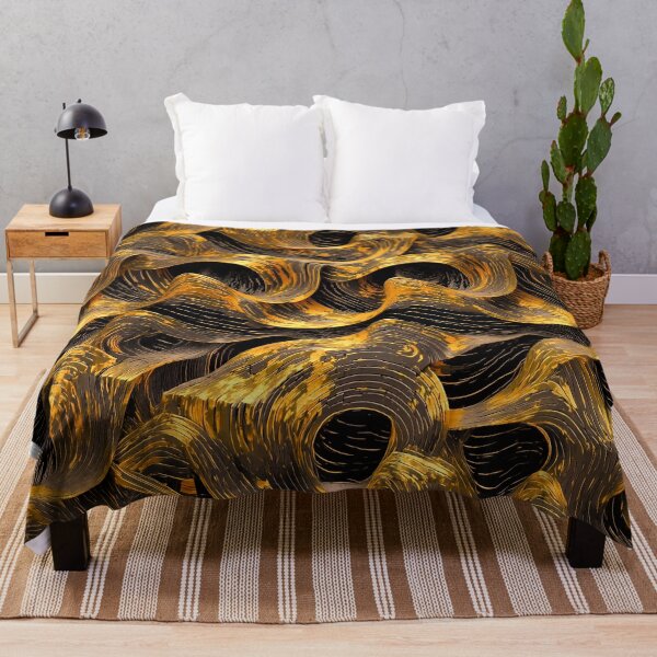 Item preview, Golden Flow Abstract Pattern designed and sold by GRFORA.