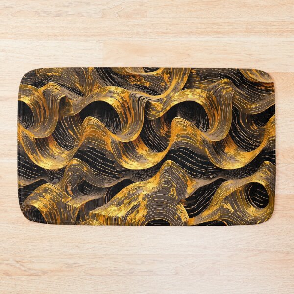 Item preview, Golden Flow Abstract Pattern designed and sold by GRFORA.
