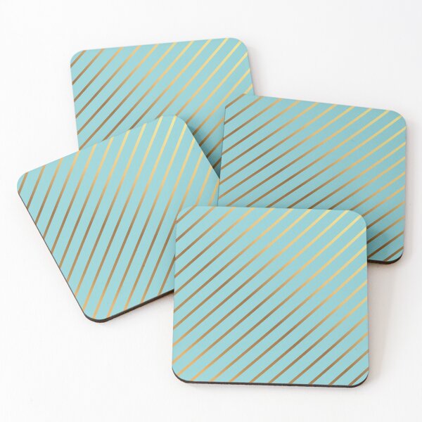 Item preview, Gold Diagonal Lines Bohemian Blue Background designed and sold by GemsAnatomy.
