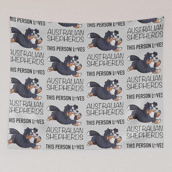 Item preview, This Person Loves AUSTRALIAN SHEPHERDS (Natural) designed and sold by Sparklepupfaeri.