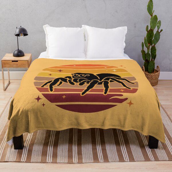 Item preview, Vintage 70s Retro Sunset Jumping Spider Cute Arachnid Exotic Pet Lover Art designed and sold by MarCinu Art.