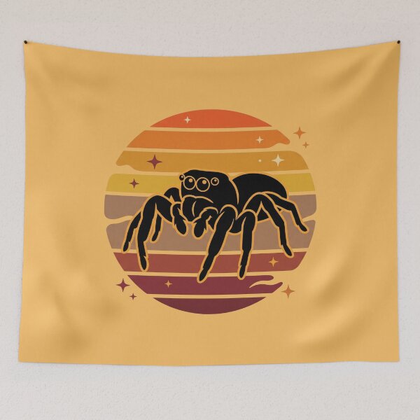 Item preview, Vintage 70s Retro Sunset Jumping Spider Cute Arachnid Exotic Pet Lover Art designed and sold by MarCinu Art.