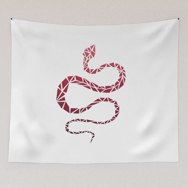 Item preview, Geometric Snake - Burgundy designed and sold by Espyr.Art.