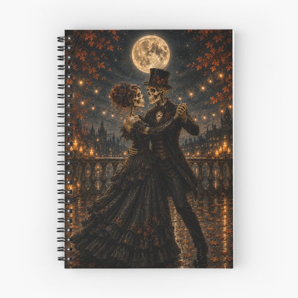 Item preview, Gothic Skeleton Couple Moonlit Dance designed and sold by Forest Fairy Studio.