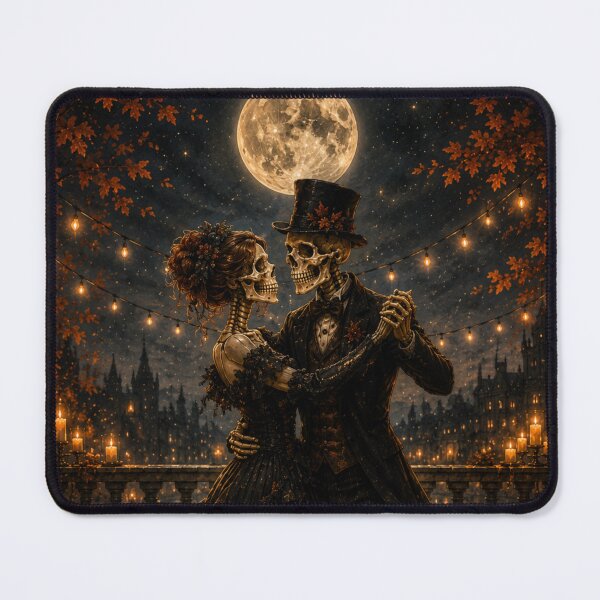 Item preview, Gothic Skeleton Couple Moonlit Dance designed and sold by Forest Fairy Studio.