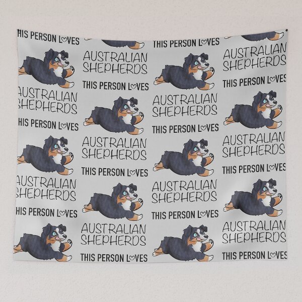 Item preview, This Person Loves AUSTRALIAN SHEPHERDS (Docked/Bobtail) designed and sold by Sparklepupfaeri.