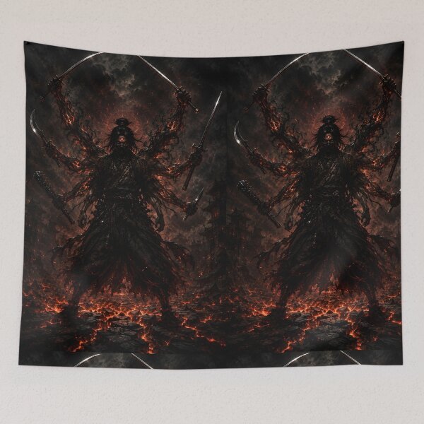 Item preview, Asura Ronin Six Armed Demon Samurai Art designed and sold by MouradStudio.