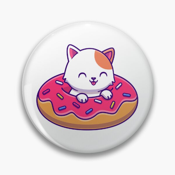 Item preview, Cute Cat Sitting in a Frosted Donut designed and sold by TotalityDesigns.