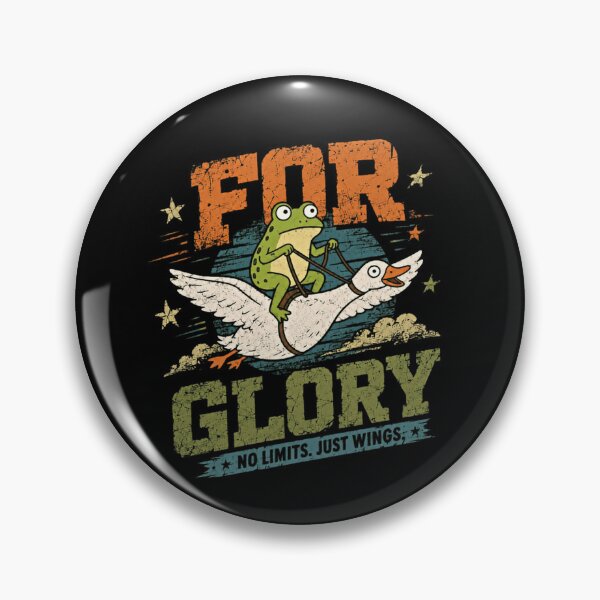 Item preview, For Glory No Limits Just Wings Flying Frog Goose Adventure Animal Lover designed and sold by SkeletonsDanger.