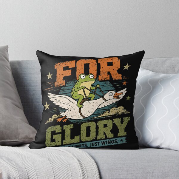 Item preview, For Glory No Limits Just Wings Flying Frog Goose Adventure Animal Lover designed and sold by SkeletonsDanger.