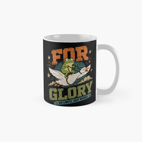 Item preview, For Glory No Limits Just Wings Flying Frog Goose Adventure Animal Lover designed and sold by SkeletonsDanger.
