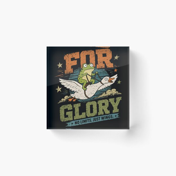 Item preview, For Glory No Limits Just Wings Flying Frog Goose Adventure Animal Lover designed and sold by SkeletonsDanger.