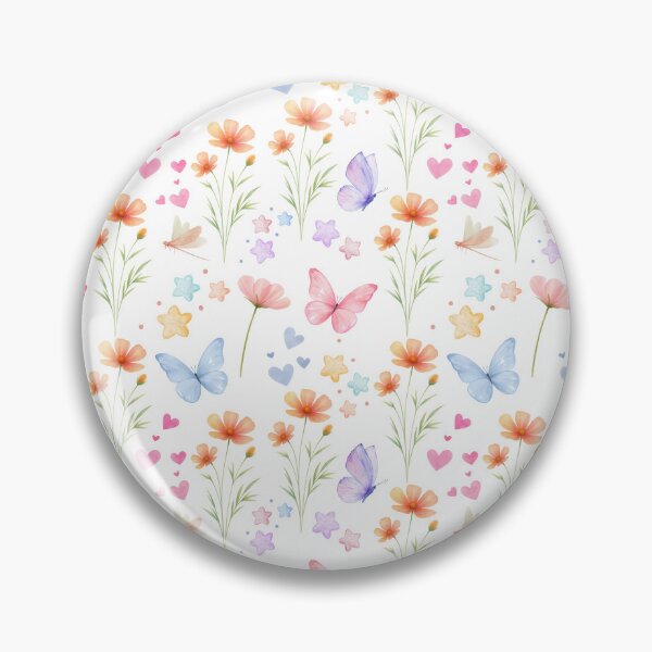 Item preview, Pastel Watercolor Butterflies & Flowers Seamless Pattern designed and sold by SmallDart Creations.